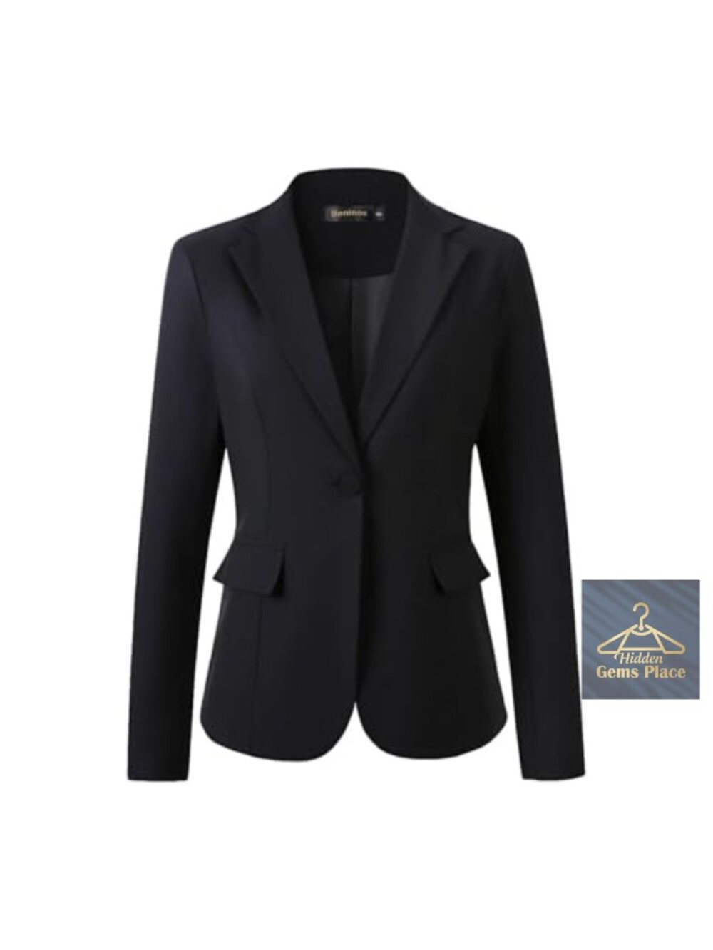 Women's Business Casual Blazer Suit Jacket Office Work One Button Long Sleeve